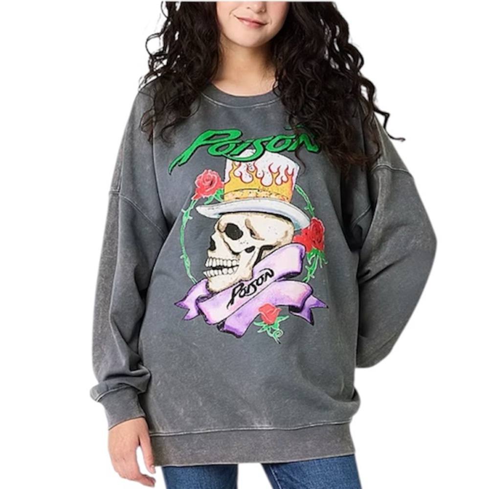 POISON Crew Neck Long Sleeve Sweatshirt